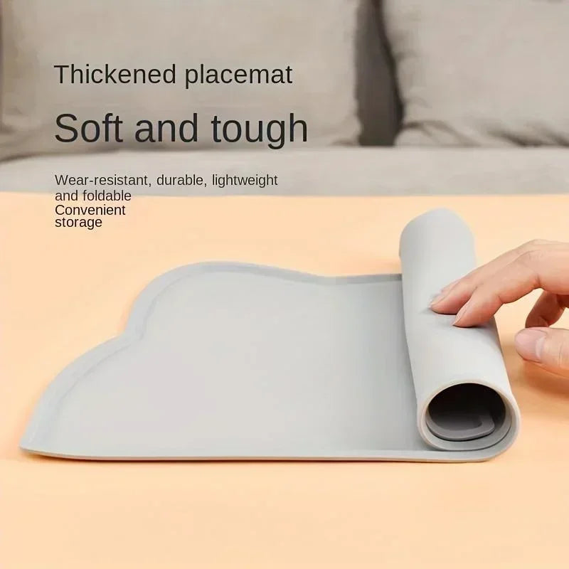 Pet Feeding Mat for Dogs Cats Non-Slip Silicone Cat Food Mat Waterproof Washable Spill-Proof Pet Placement Mat Pet Supplies