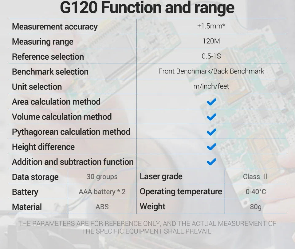 ANENG G50/G70/G100/G120 Autonomous Benchmark Rangefinder Green Laser Distance Meter 0.5~1 Second Flash Test Diastimeter Tools