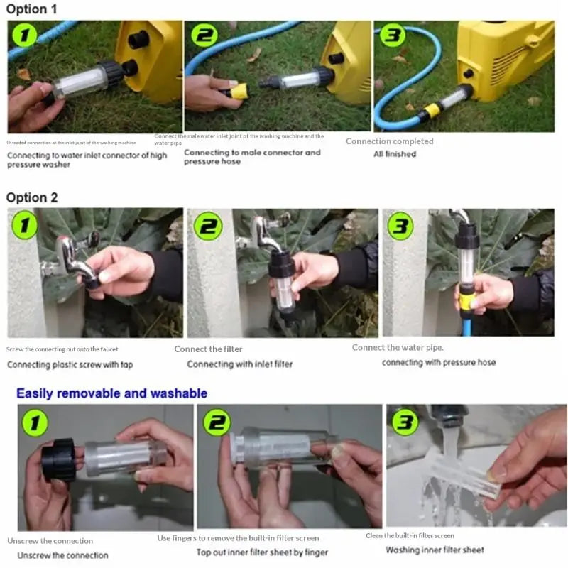 High Pressure Washer Water Filter For K2 K3 K4 K5 K6 K7 G3/4'' 175psi Water Filters Car Pressure Washer Assessoires