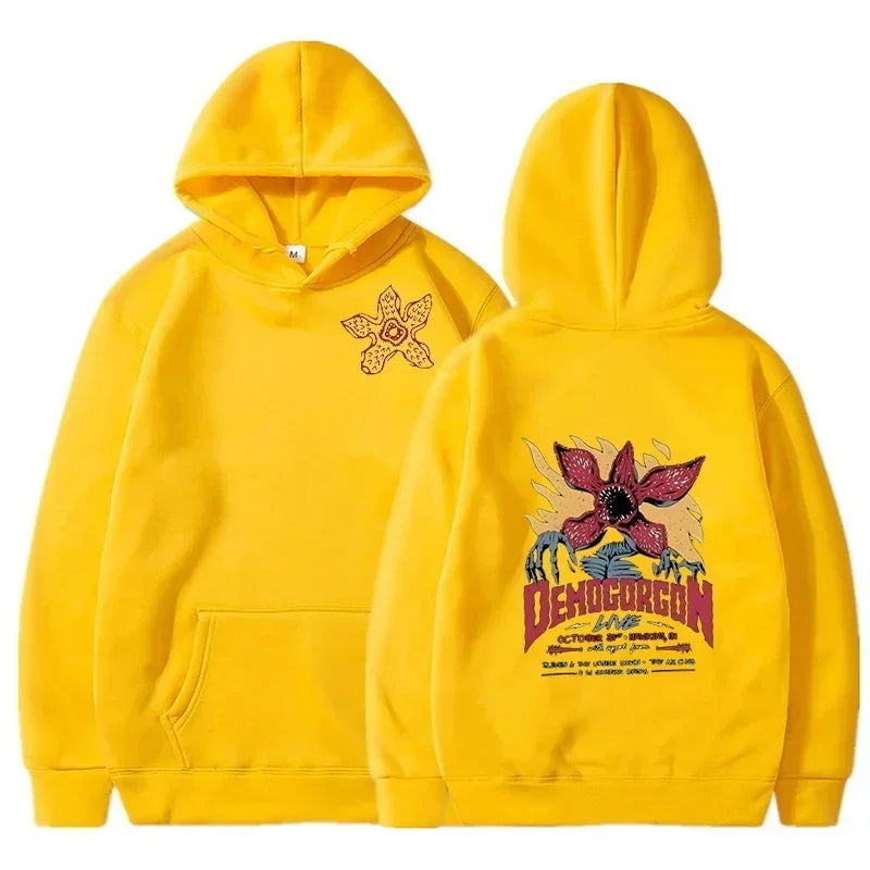 2024 Spring Men's Sportswear Printed Pattern Hooded Street Clothing Pullover Fashion Casual Sweatshirt Loose Street Hoodie