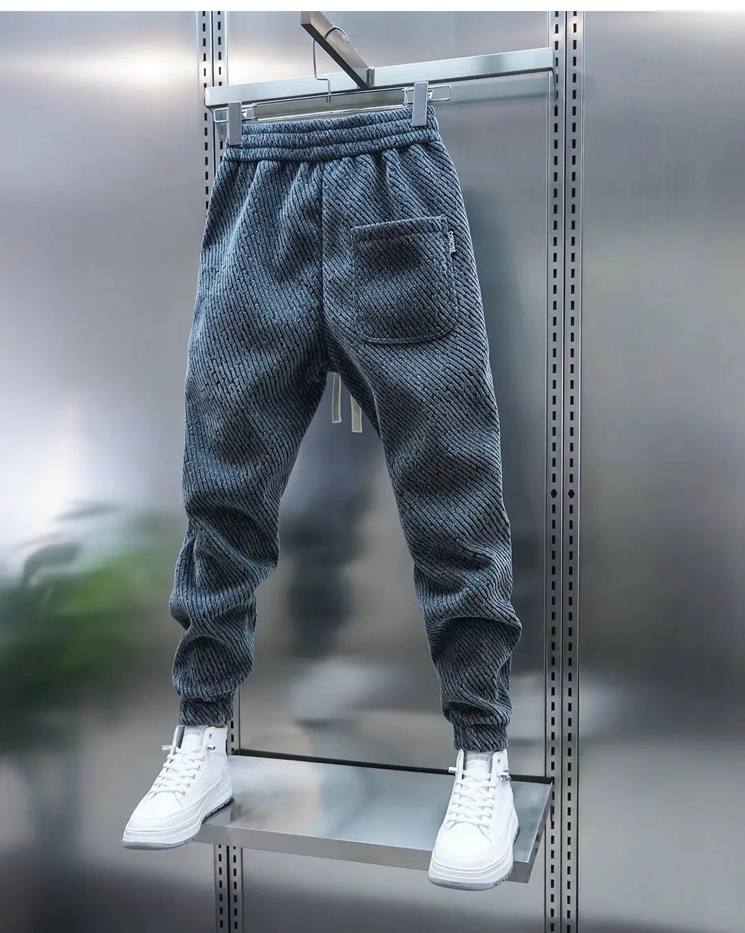 Spring And Autumn Men Harem Pants Zebra Striped Trousers Sport Clothing Cargo Sweatpants Brushed Loose Waist Versatile Pants