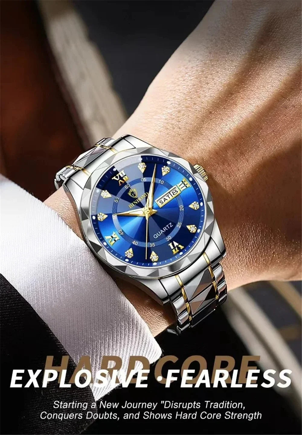 Watch For Men Original Top Brand All Black Stainless Steel Men's Wristwatch Classic Business Waterproof Japan Movement