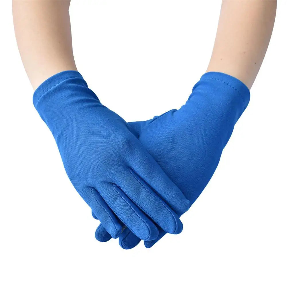 Woman Gloves Work Gloves Milk Silk  Gloves Solid Color Non-Slip Household Gloves Breathable Serving Waiters Mittens