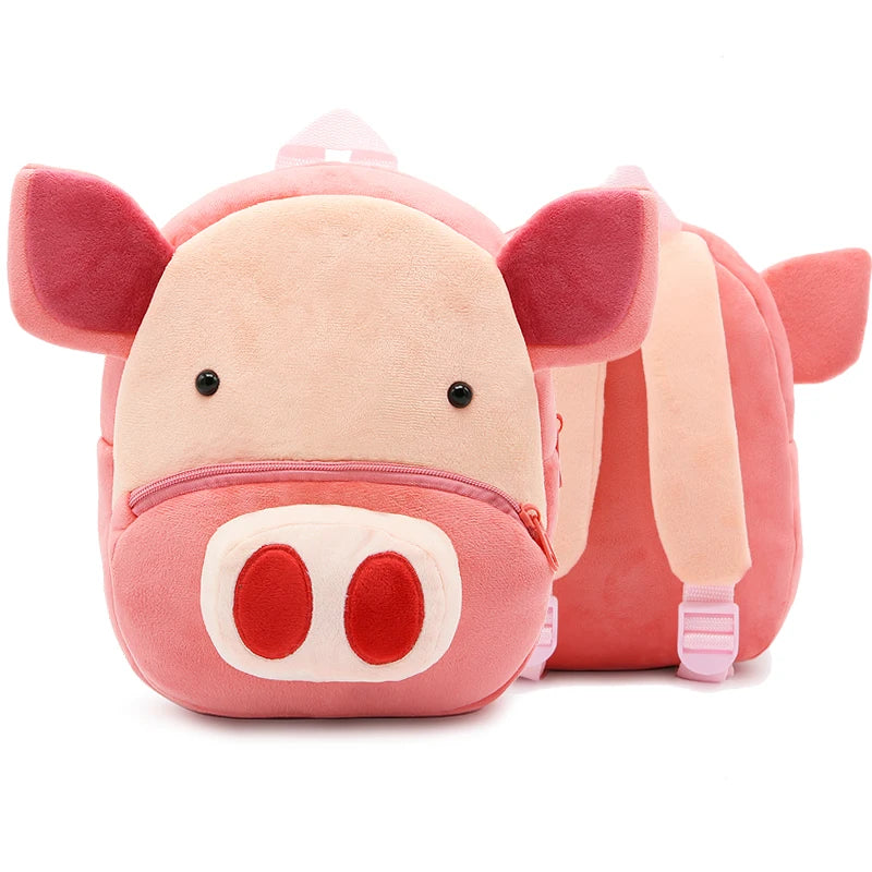Cute cartoon animals school bags for Kindergarten kids backpack boys girls plush backpack