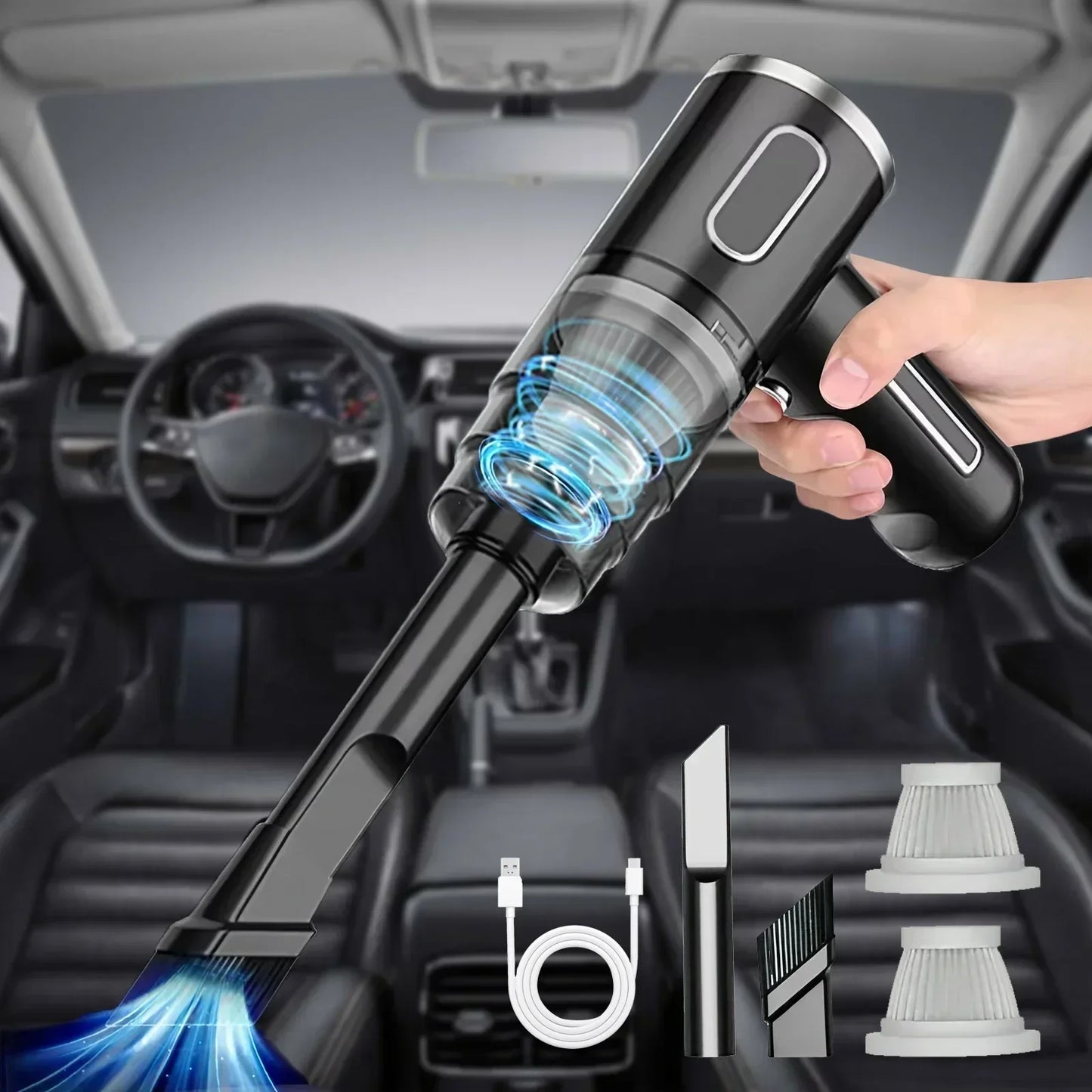Cordless Car Vacuum Cleaner 5500Pa Powerful Suction Handheld Cleaning Robot Auto Vacuums for Car Home Bedroom