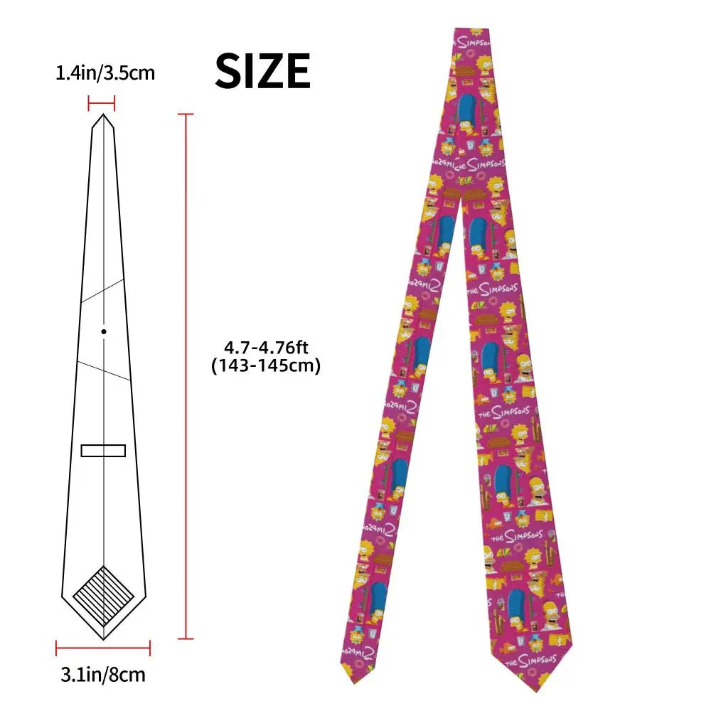Personalized The S-Simpsones Homer Neck Ties Men Formal Silk Wedding Neckties