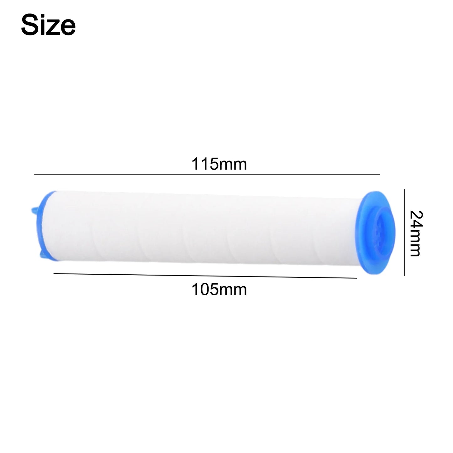 10PC Shower Head Water Filter Replacement Cartridge 24x115mm For Bathroom Shower Water Cleaner Tool Water Purification Cartridge