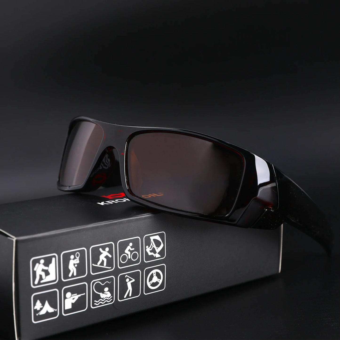 Polarized Sunglasses for Men Womens Sports Men's Sunglasses Trendy Retro Rectangular Wrap Around Vintage UV400 Eye Protection