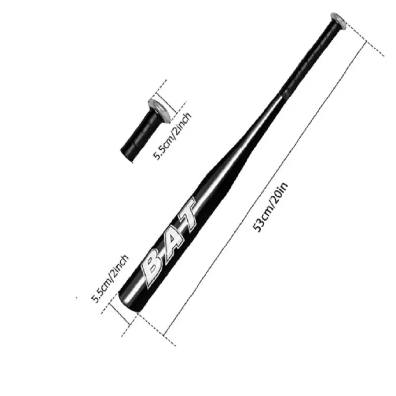 20 inch Aluminum Alloy Thickened Baseball Bat Set with Softball Gloves Four Pieces Outdoor Sports Equipment Home Self-Defense To