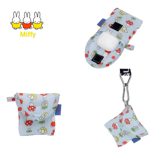 Kawaii Miffy Rabbit Coin Purse Headphone Case Cute Cartoon Anime Print Headphone Case Mini Portable Storage Bag