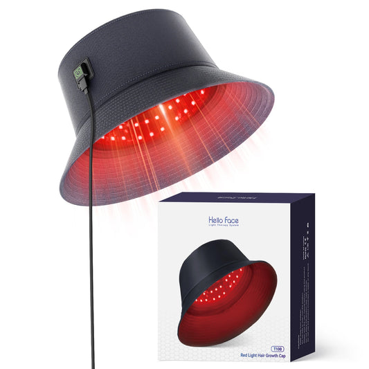 Hello Face T100 Red Light Therapy Hair Growth Cap Promote Hair growth in women and men New Bucket Hat