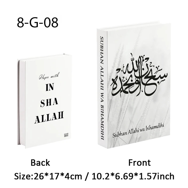 Islamic Mosque Kabaa Luxury Fake Book Home Decor Decorative Books Storage Box Simulation Book Coffee Table Interior Decoration