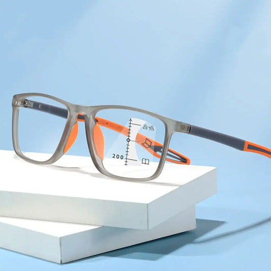 Simple Progressive Multifocal Eye Protection Sports Reading Glasses Presbyopic Eyewear Ultra Light Glasses Anti-Blue Light