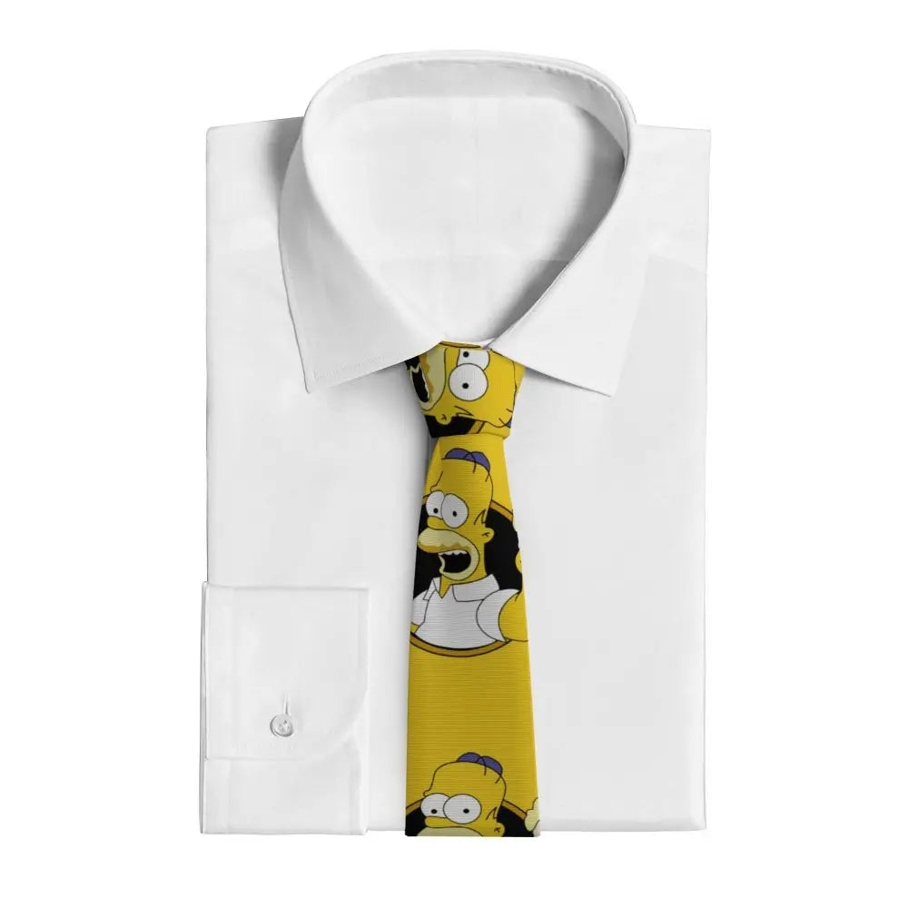 Personalized The S-Simpsones Homer Neck Ties Men Formal Silk Wedding Neckties