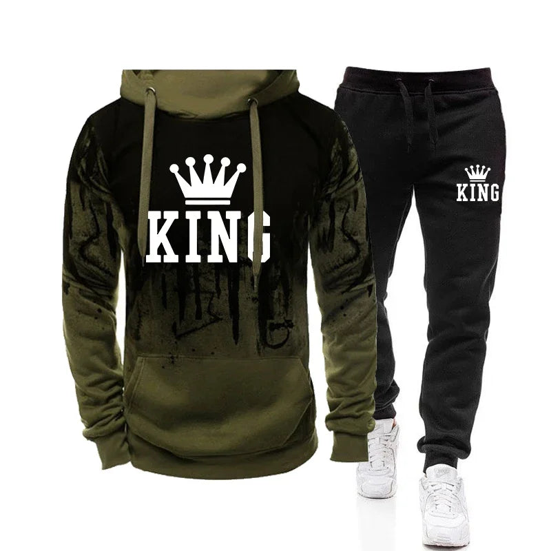 Men's Tracksuit Casual Jogging Men Versatile Sweatshirts Sweat Pants Fashion Comfort Daily Sports Simple Hoodie High Quality Set