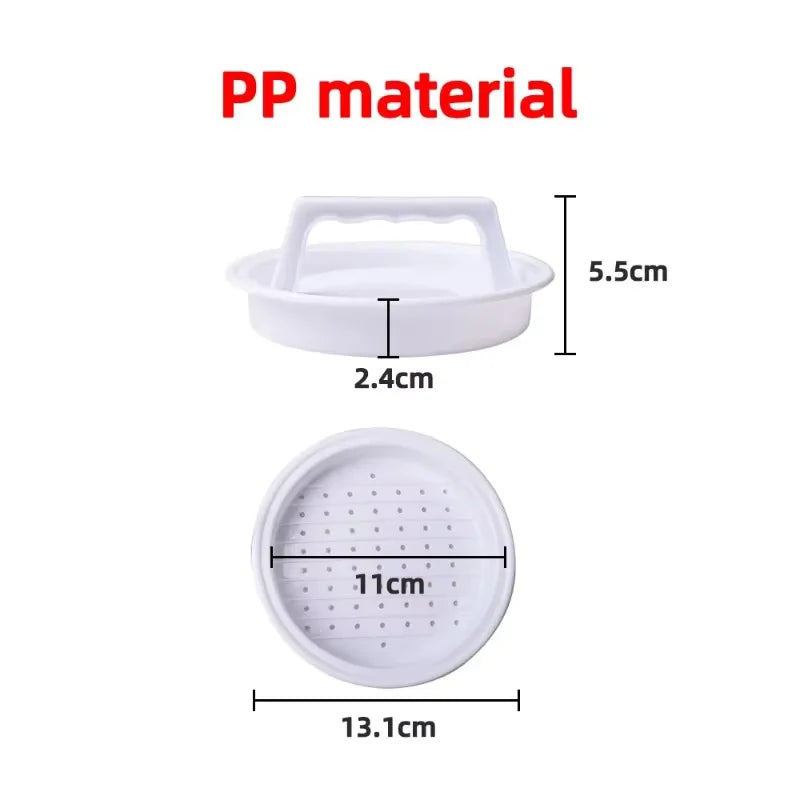 Hamburger Maker Press With 100 Patty Papers Round Non-Stick Meat Beef Grill Burger Press Patty Mold