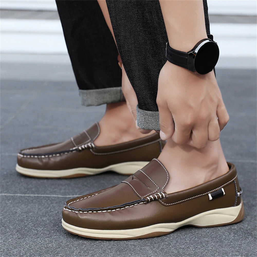 Men's Business Casual Loafers Shoes for Office Travel And Vacation Durable Elegant TPR Outsole Formal Shoes