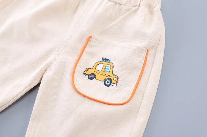 New Spring Autumn Baby Boys Clothes Suit Children Fashion Shirt Pants 2Pcs/Sets Toddler Casual Cartoon Costume Kids Tracksuits