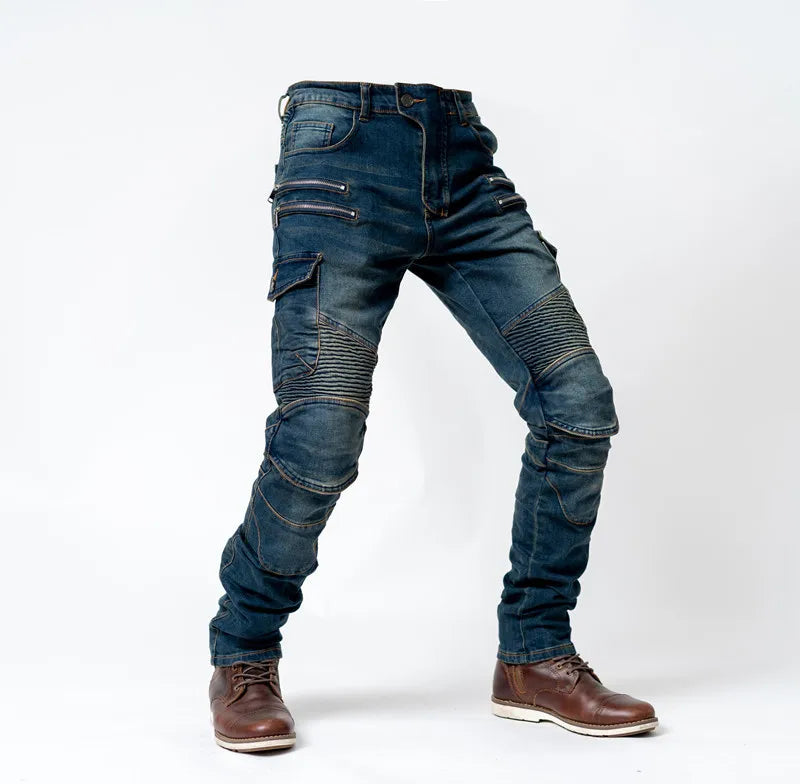 Motorcycle riding pants, motorcycle pants jeans with protective gear4 seasons spring men's women's casual anti-drop pants