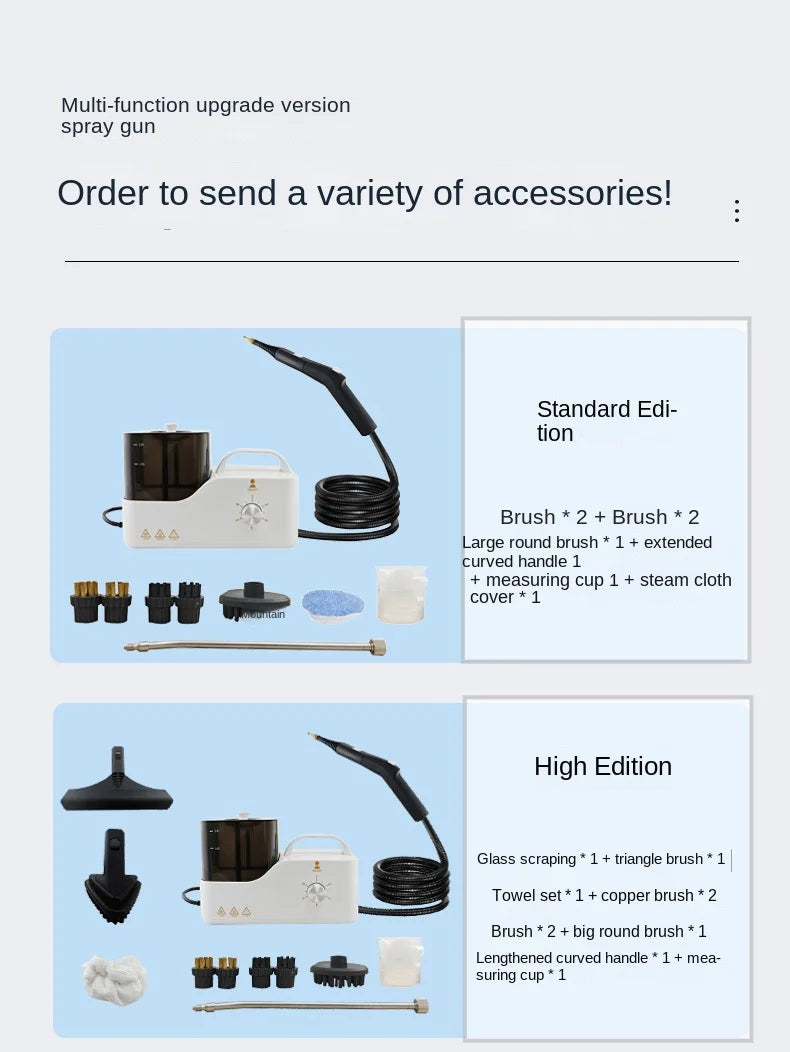 2600W Electric Steam Cleaner High Temperature And Pressure Sterilization Jet Washer Machine for Home Hood Car Air Conditioner