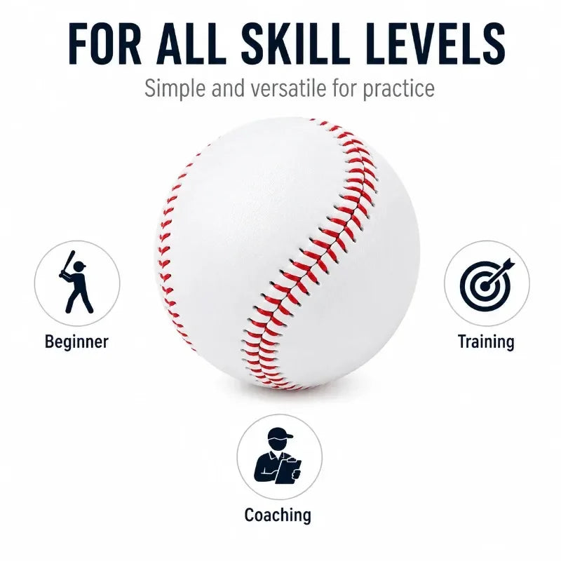 Baseball No. 9 Hardball Training Handmade Balls Fitness Products White Safety Kid Baseballs Men's Practice Team Game