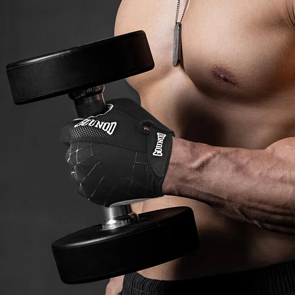 1 Pair Gym Gloves, Workout Gloves, Fingerless Gloves for Weightlifting, Lightweight Breathable Fitness Gloves, Sports Gloves