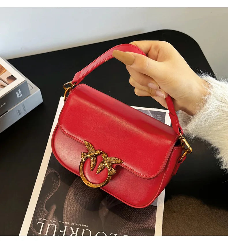 Ladies' Handbag, Swallow Bag, High-end, Fashionable, Versatile, Single Shoulder Crossbody Bag, Small Square Bag, Commuting Bag