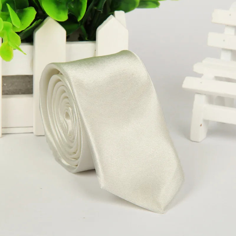 5cm Men tie silk polyester necktie classic formal solid plain pink black sage wedding party gift Slim Skinny women tie  cravatte