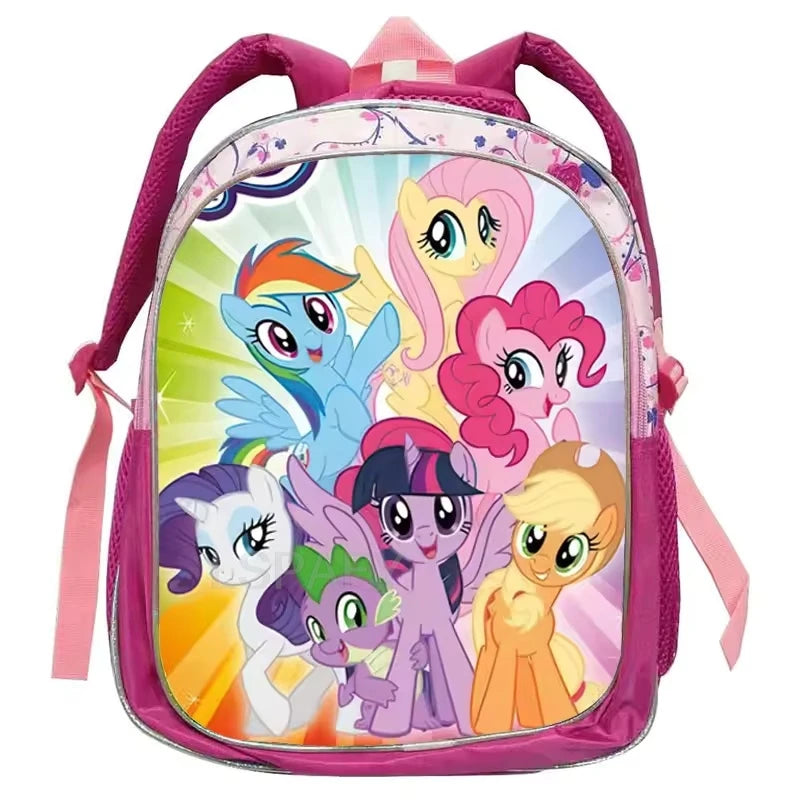 My Little Pony School Bags Kids Book Bags Prints Kindergarten Daypack Pink Cartoon Girls Schoolbags For 1-3-5Years Old
