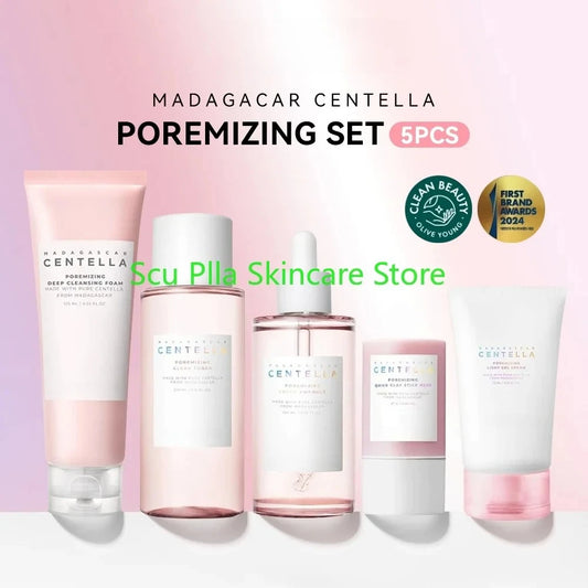 Korean Skincare Centella Asiatica Skincare Hyalu-Cica Cleanser 125ml Essence 100ml Cream 75ml Toner 210ml Moisturizing Mask 20g