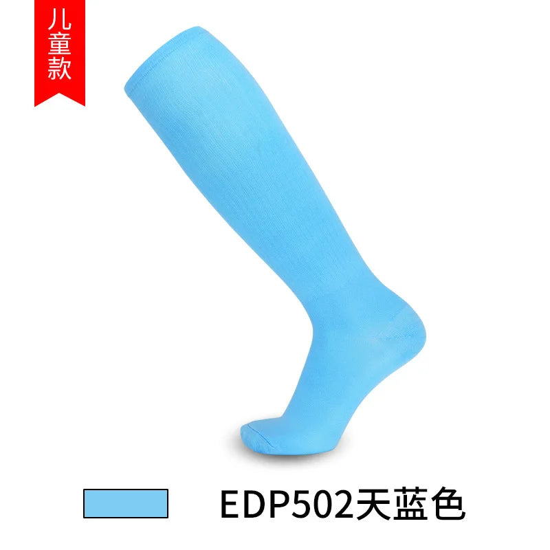 Boys and Girls Solid Thin High Training Soccer Socks  Long Socks Children's Knee Socks