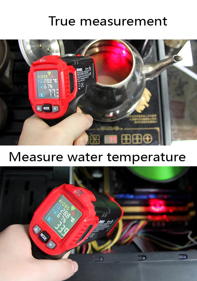 Digital Infrared Thermometer -50~600℃ IR Laser termometro Pyrometer Gun Non-Contact Laser Temperature Meter gauge Tools