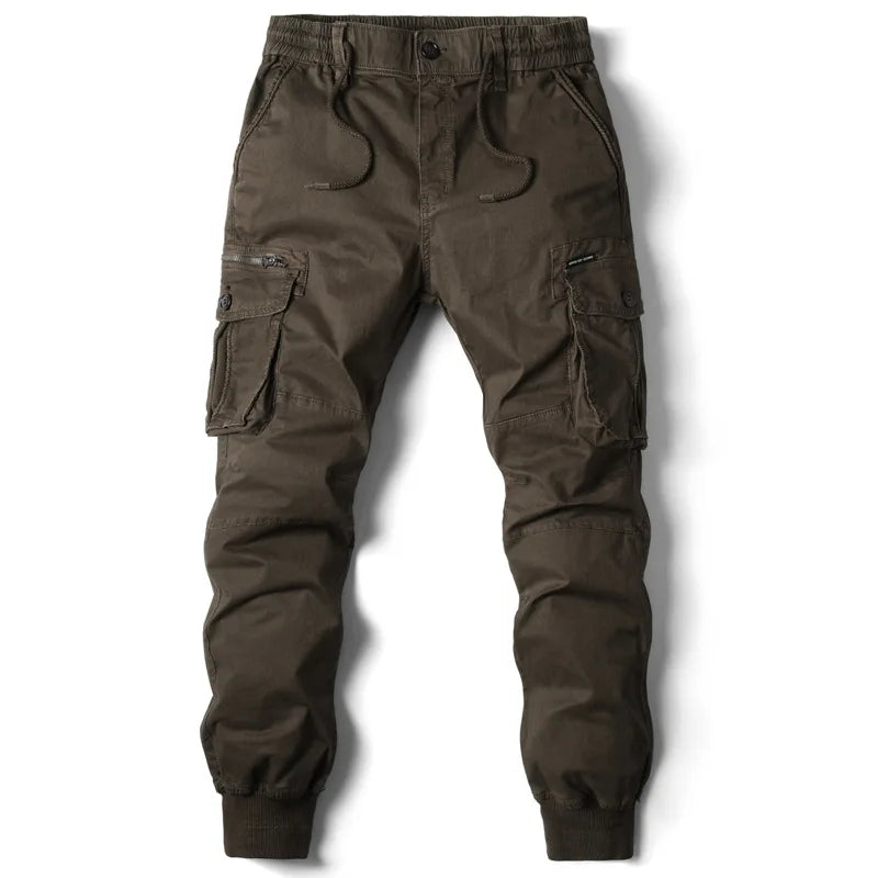 2025 New Spring Men's Cotton Cargo Pants Clothing Autumn Casual Fashion Elastic Waist Quality Pantalones Tipo Cargo Pants Men