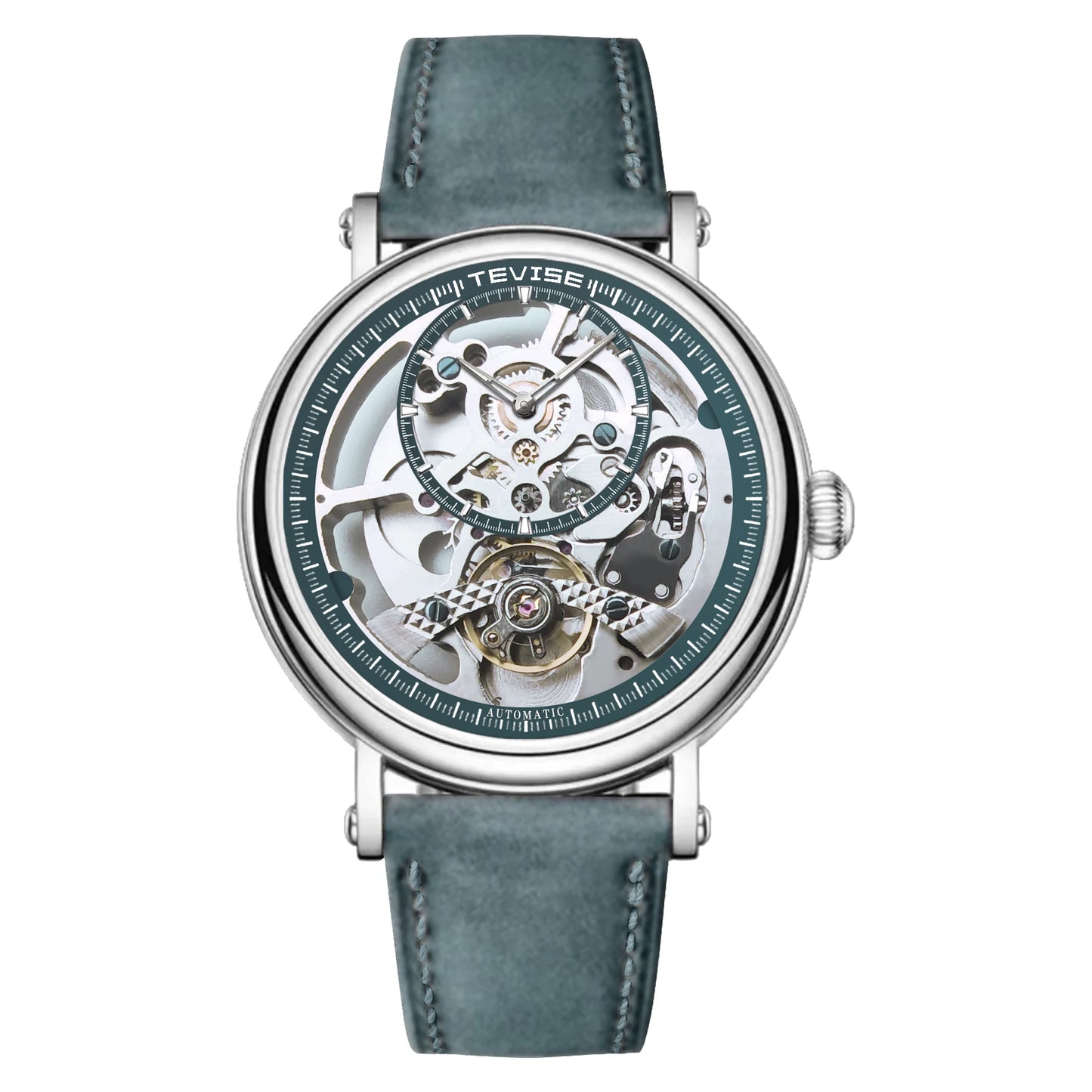 TEVISE New Automatic Watch for Men Mechanical Watch Skeleton Wristwatch Luminous Stainless Steel Top Luxury Watch Waterproof