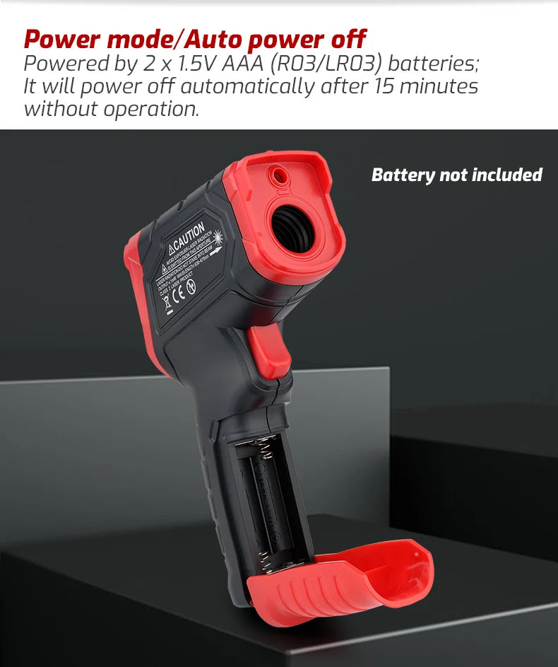 TASI TA601 Digital Infrared Thermometer Laser Temperature Meter Non-contact Pyrometer Imager Hygrometer IR Termometro -50-880℃