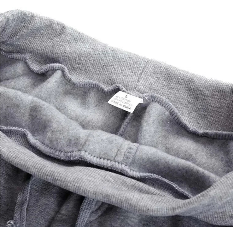Autumn and winter Men Warm Casual Pants Fitness Sportswear Tracksuit Bottoms    Trousers Black Gyms Jogger Pants