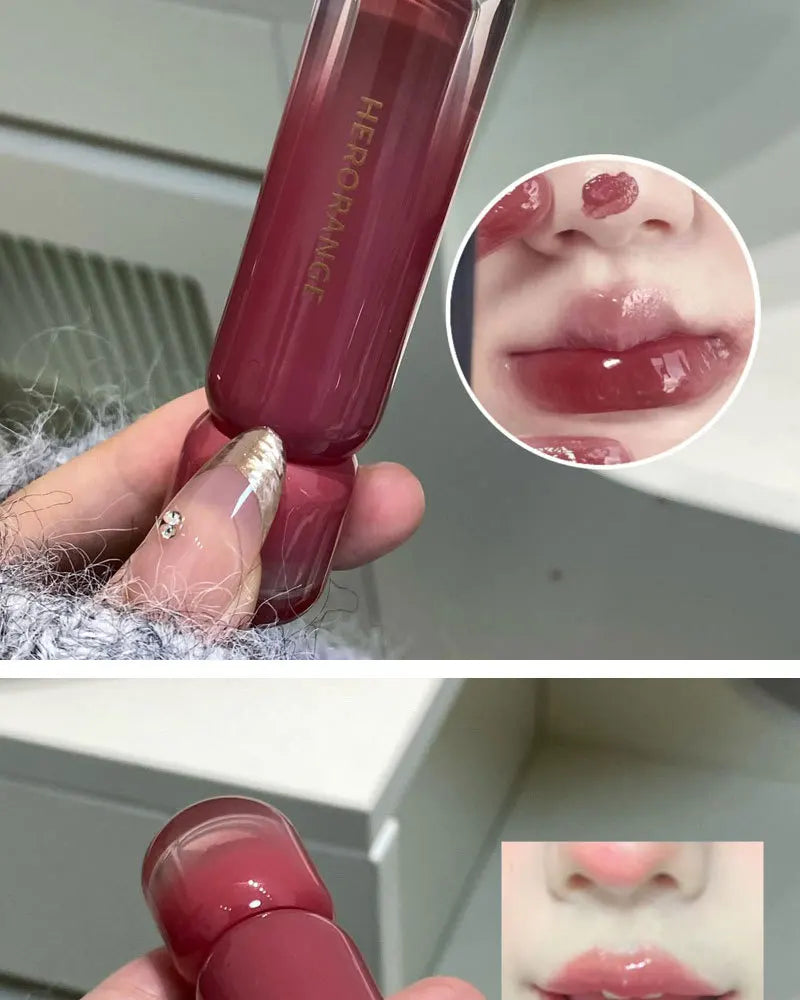 Smoked Grape Purple Red Lip Glaze Mirror Water Lip Gloss Moisturizing Liquid Lipstick Clear Tint Makeup Korean Women Cosmetics