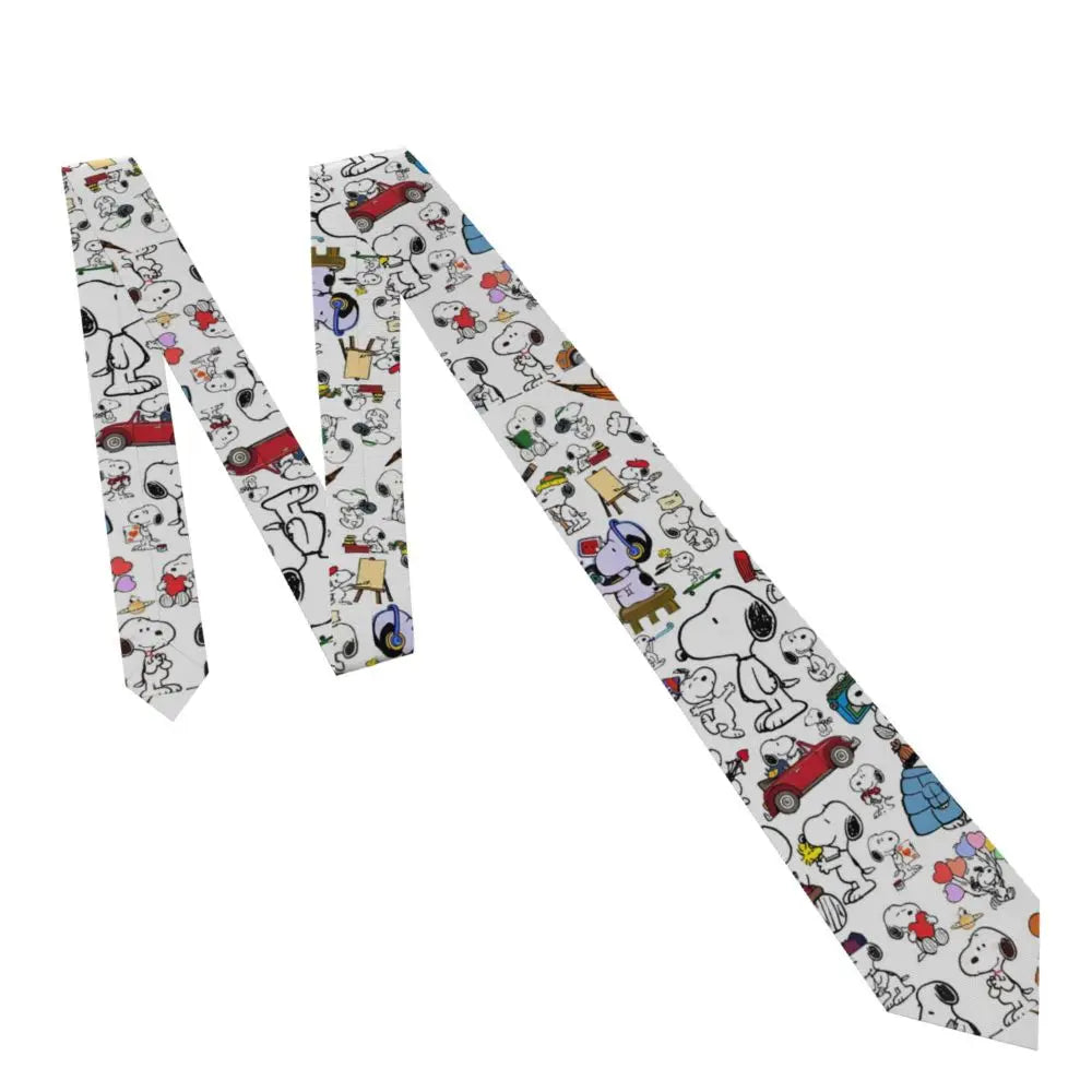Personalized Fashion S-Snoopys Neckties Men Silk Cartoon Office Neck Tie