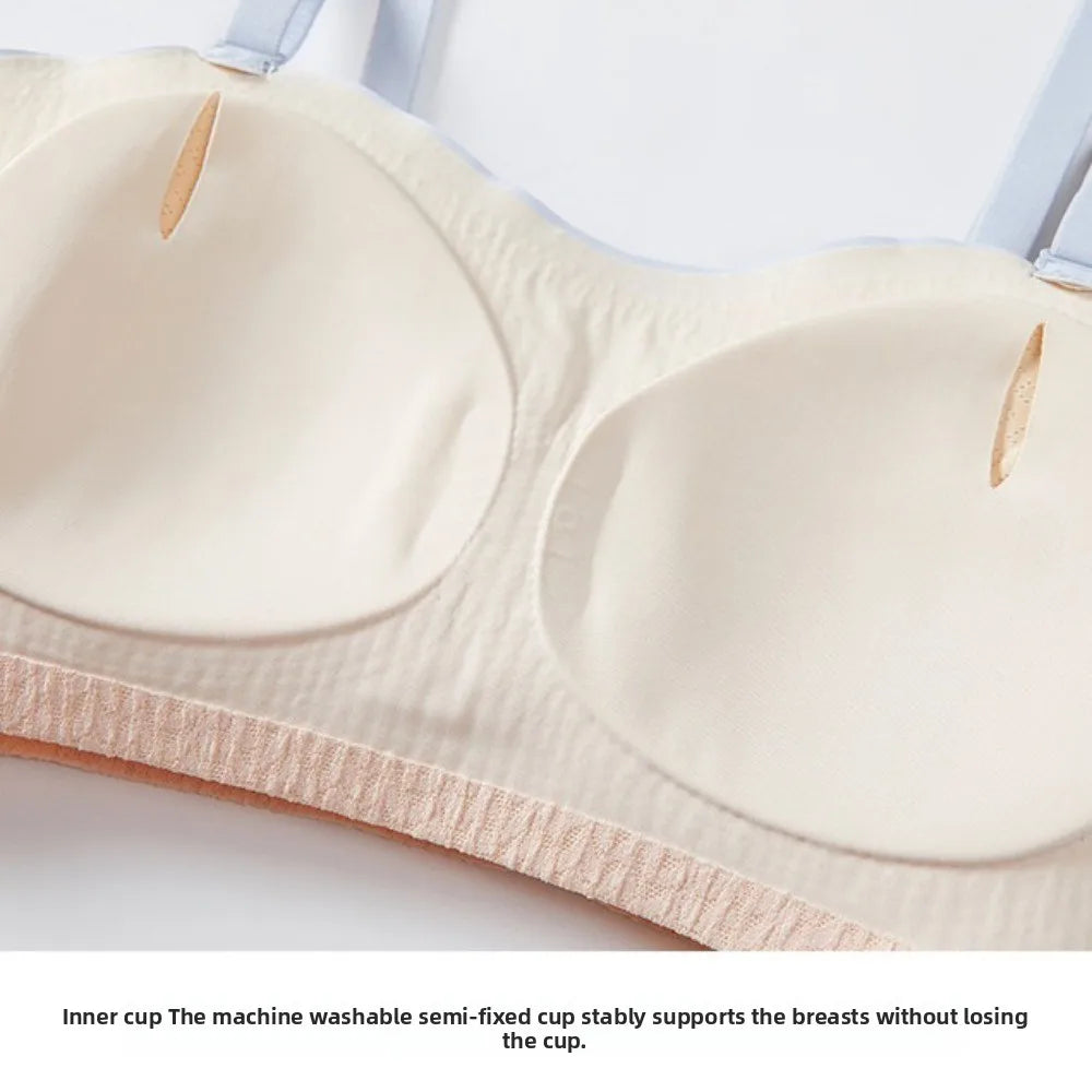 Lingerie Adjustable Wireless Bra Elastic Traceless Close-fitting Push Up Underwear Anti-sagging Shockproof Brassiere for Women