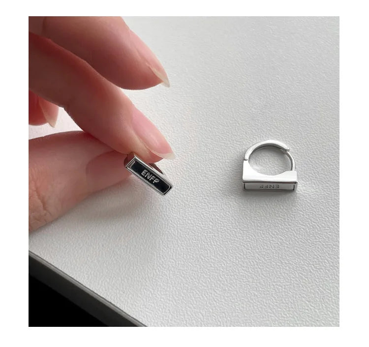 Sterling Silver Earrings Sophisticated Personality High End Exquisite Simple Elegant Letter Shaped Ear Accessories for Women