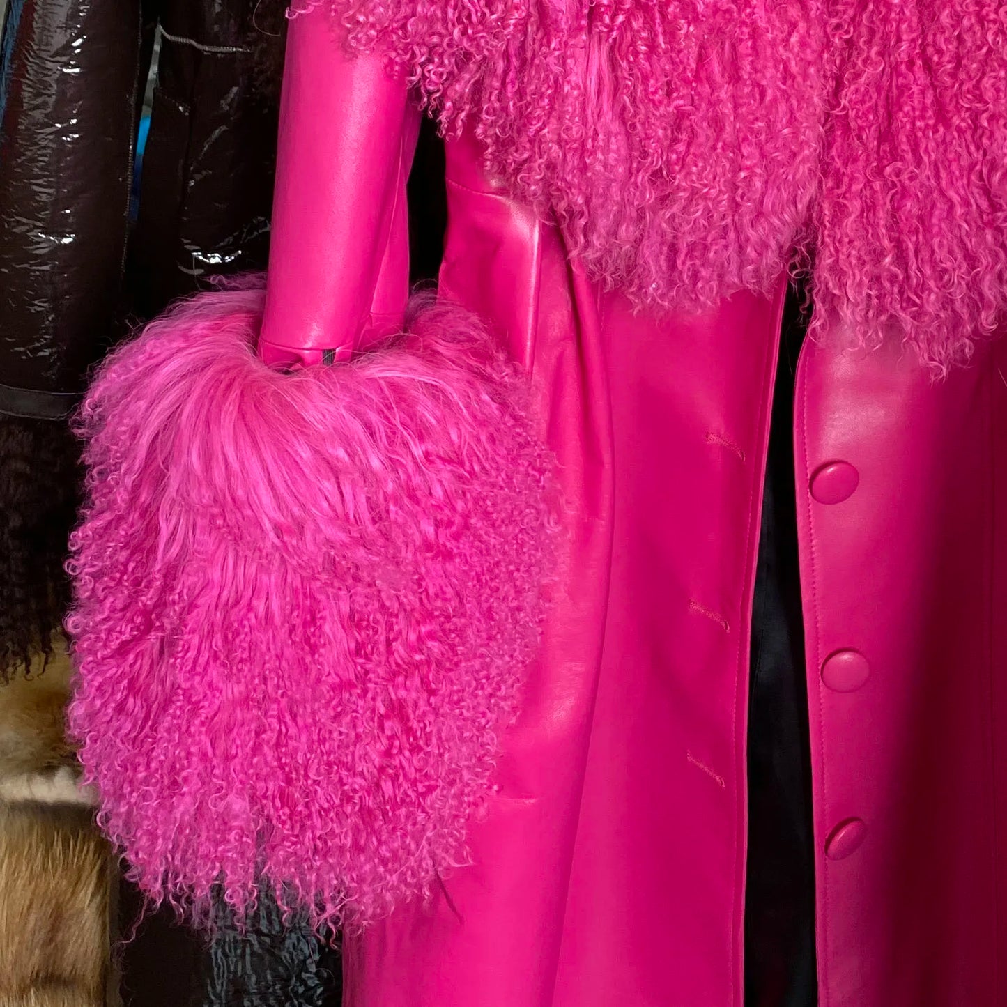 YOLOAgain Mongolia Sheep Fur Jacket Women Real Leather Coat Suede Jacket