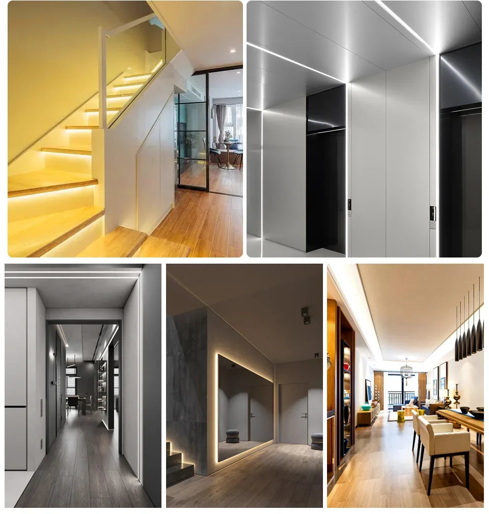 COB LED Strip Lights 12V 24V 10M 5M 3M 2M 1M 320LEDs/M High Density Flexible LED Tape 2700K 4500K 6000K Kitchen Room Decor 8mm