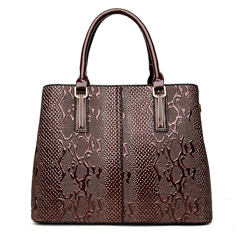 Fashion Patent Leather Shoulder Bag for Women, Luxury Handbags, Female Large Capacity Crossbody Bag ,Designer Handle Bag