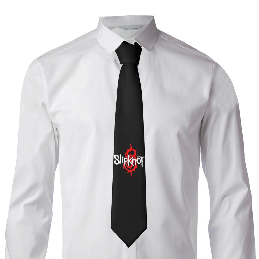 Slipknots Neckties Men's Customized Silk Heavy Metal Rock Music Gift Neck Tie for Office