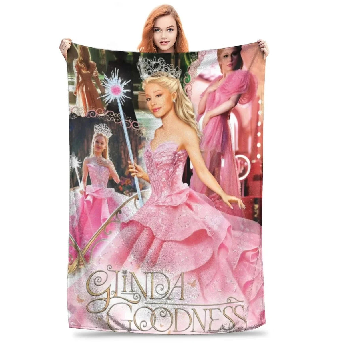 Wicked Musical Movie 2024 Blanket Soft Throw Blanket for Home Bedroom Bed Sofa Travel Office Solid Cover Blanket Kids 3D Quilt