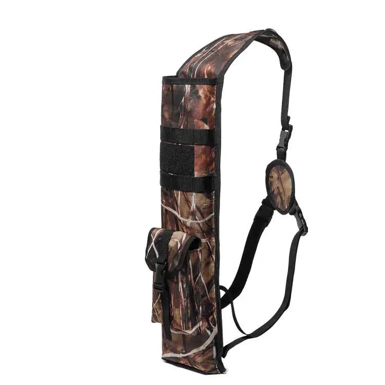 Archery Lightweight Back Arrow Quiver Dual Use Foldable Compact Hip Arrows Bag with MOLLE System Pocket Hanged for Hunt