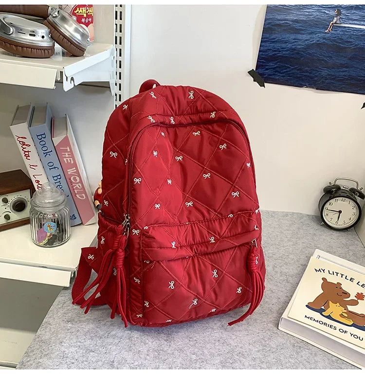 New Large Capacity Children's School Backpack Lightweight Bow Students Schoolbag School Bags Boys Girls Tutoring Bag Laptop Bag