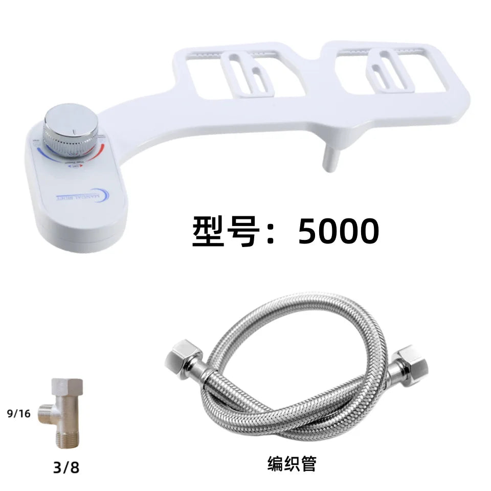 Non-Electric Bidet - Self Cleaning Dual Nozzle Frontal and Rear Wash Fresh Water Bidet Toilet Seat Attachment Easy Installation