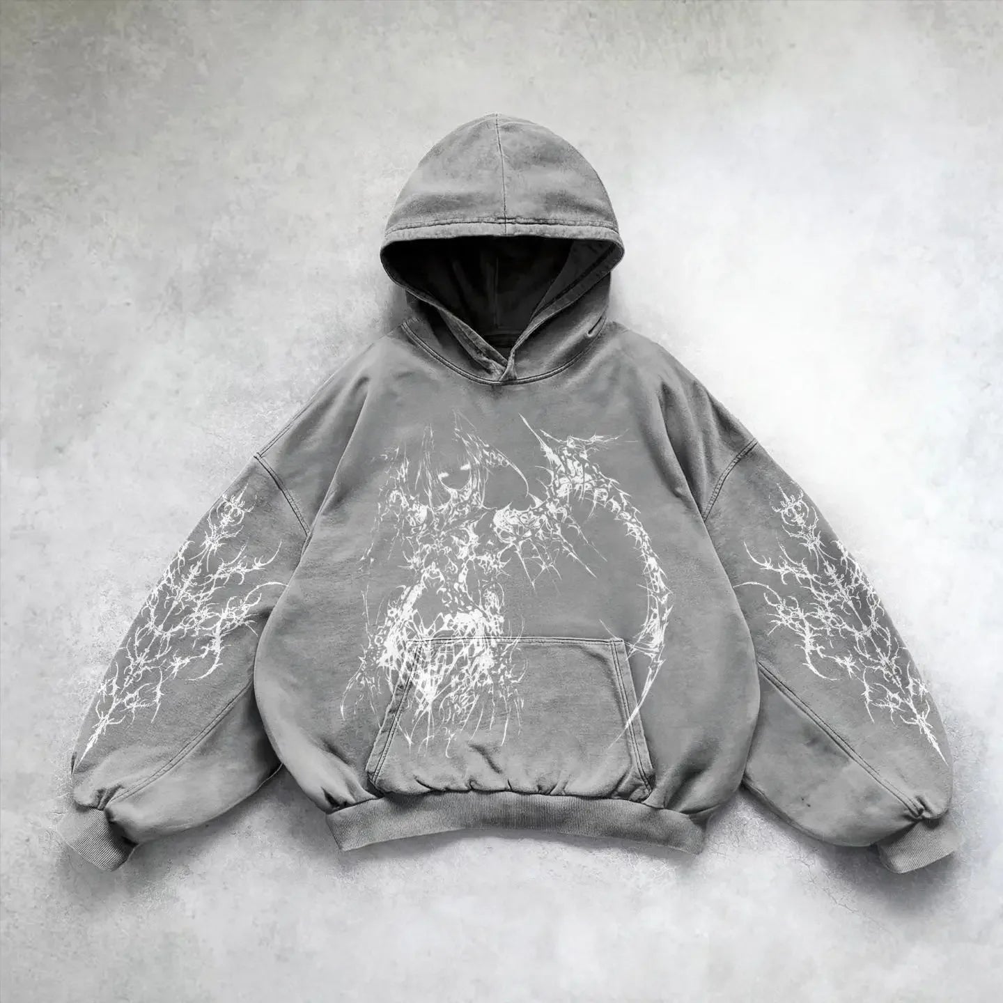 Harajuku y2k gothic pattern hoodie goth oversized hoodies women streetwear tracksuit men couples tops sweatshirt print clothes