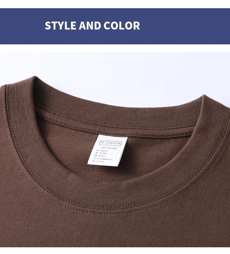 Summer  100% Pure Cotton Men's Short Sleeve Round Neck Fashionable Style Half Sleeved Top Breathable T Shirt Short Sleeve